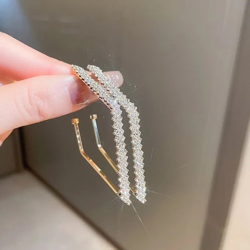 Multi Shape Zirconia Gold Drop Earrings