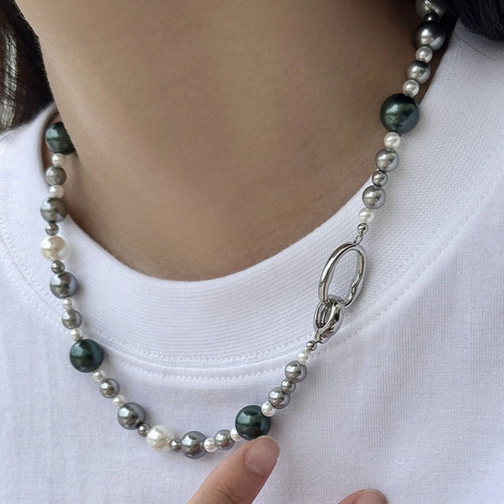 Multi Color Pearl Beaded Necklace