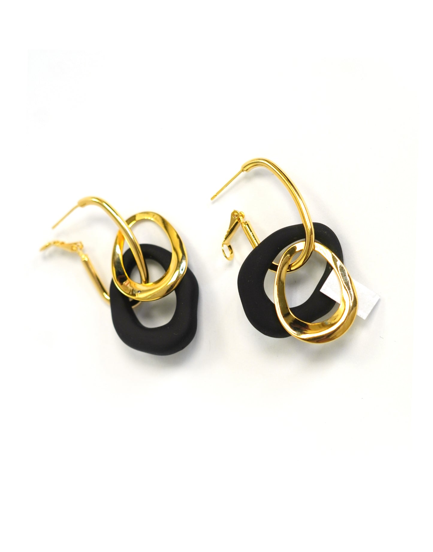 Black and gold Link hoops