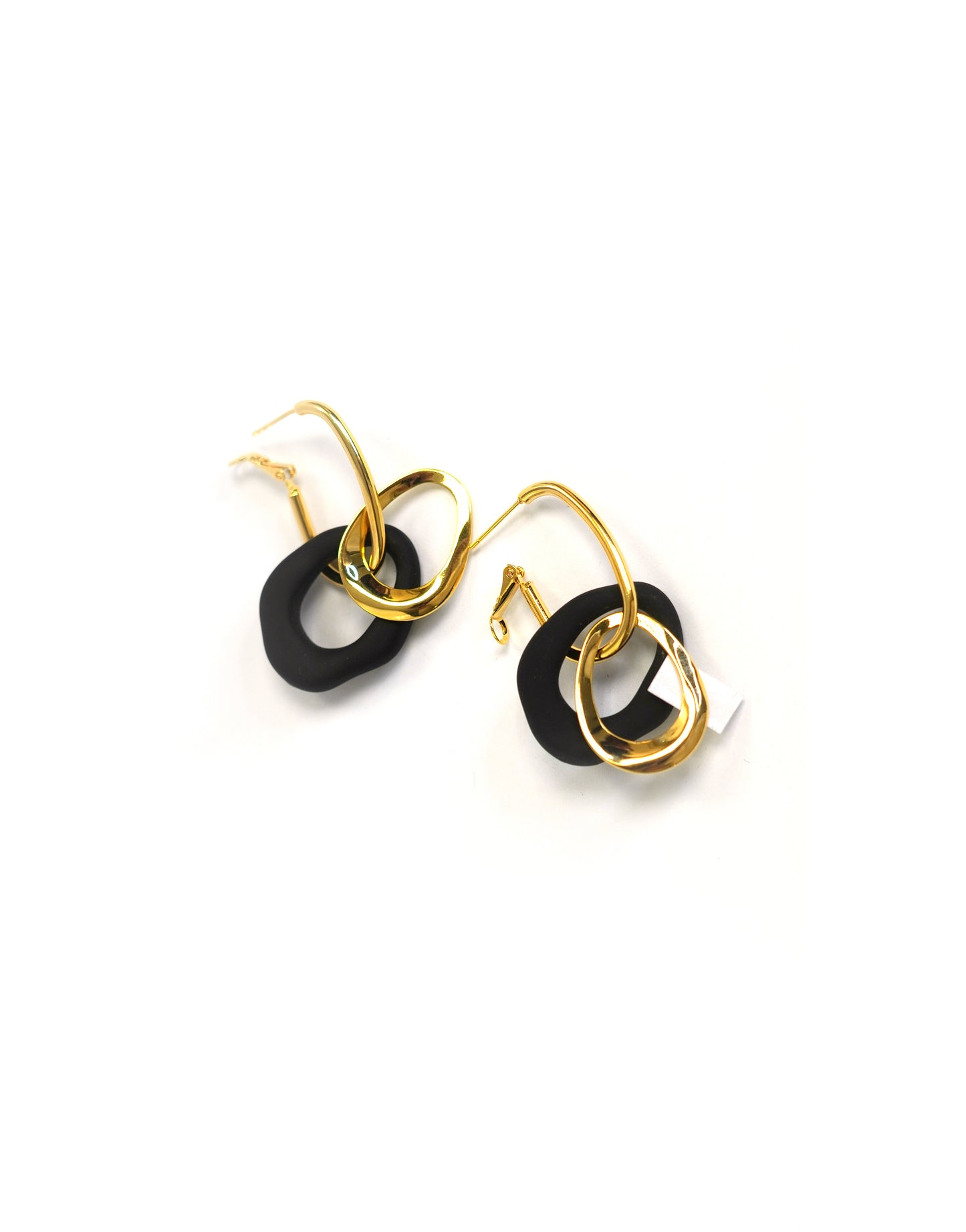 Black and gold Link hoops