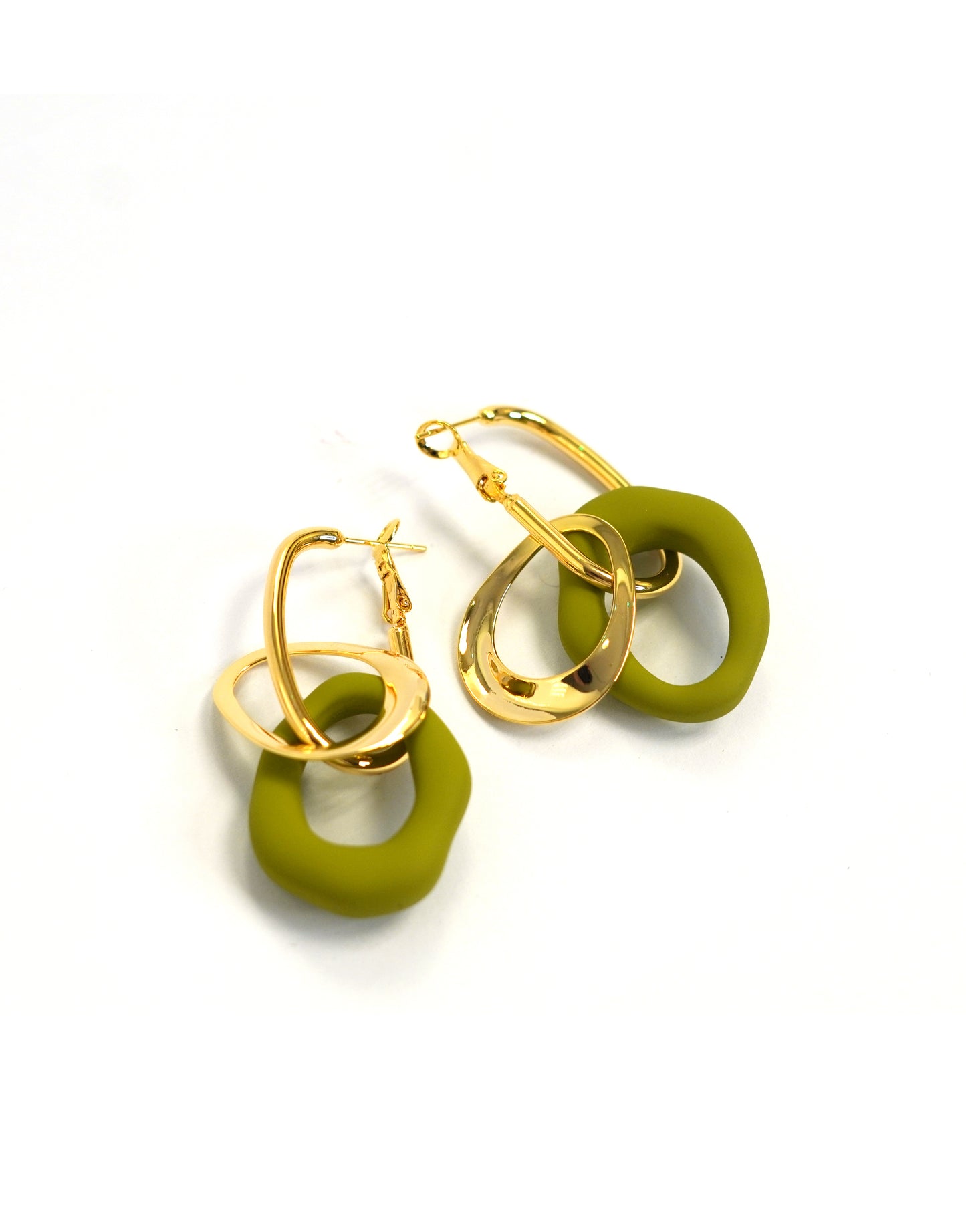 Green and Gold Link Hoops