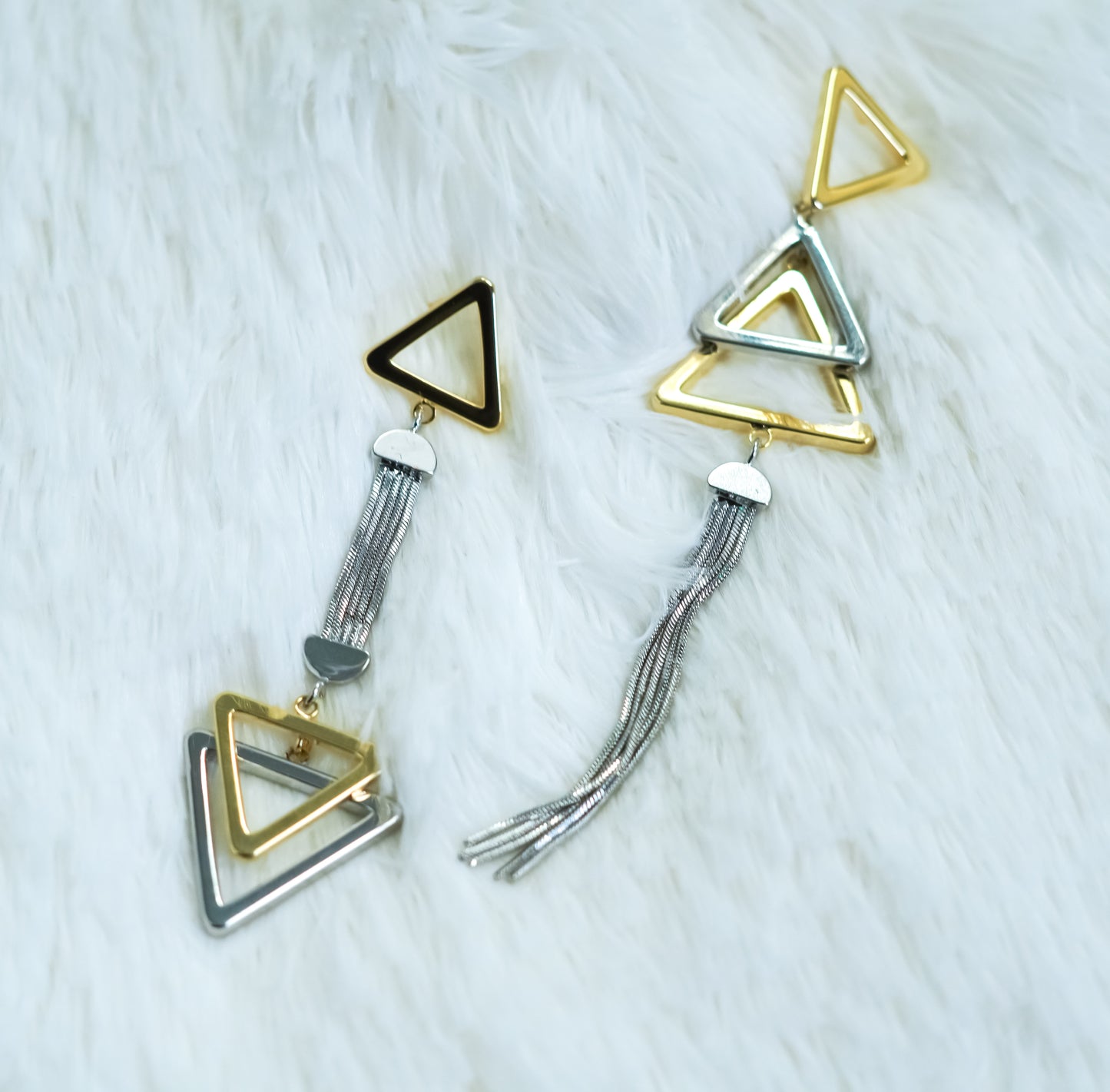 Triangle Multi Drop Earrings