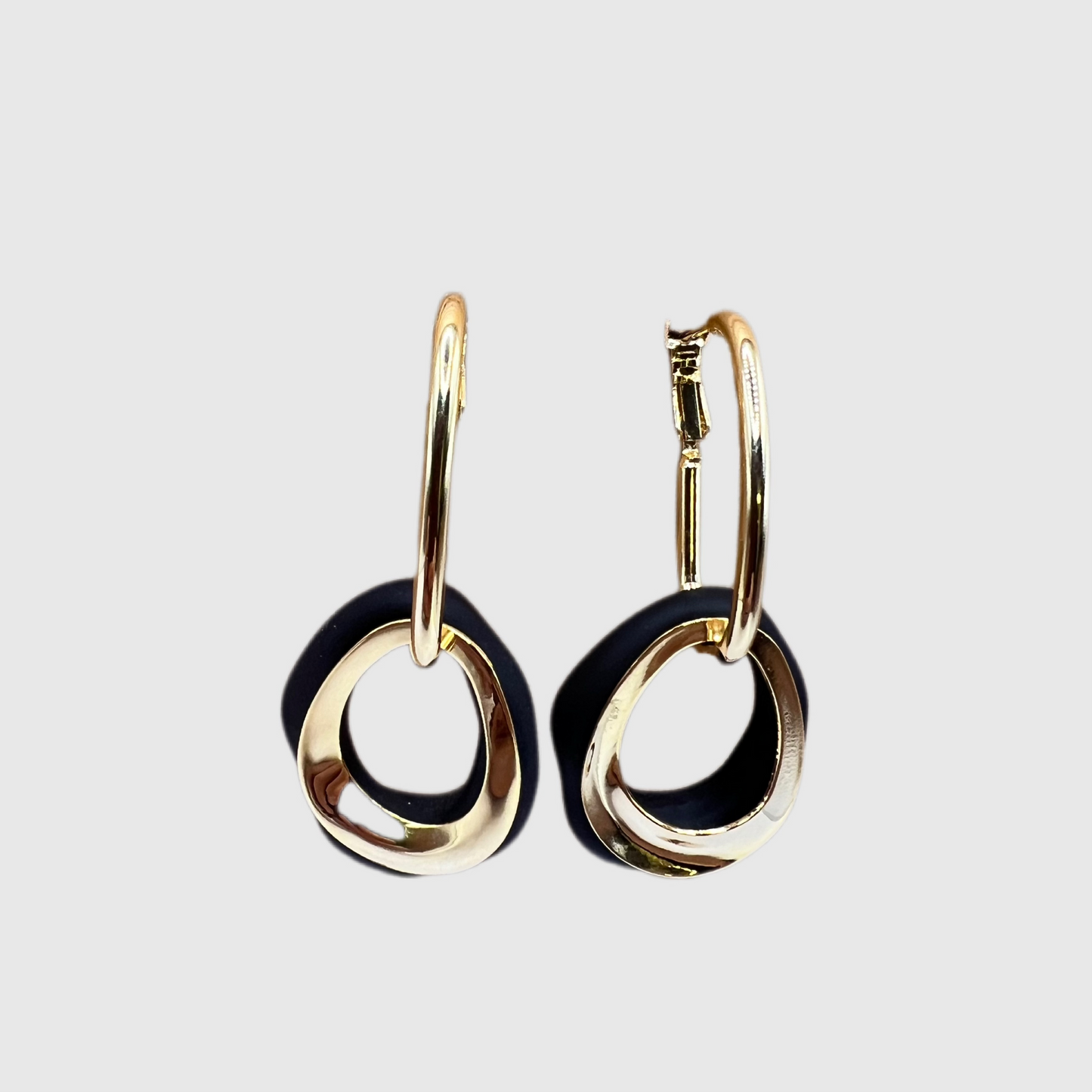 Black and gold Link hoops