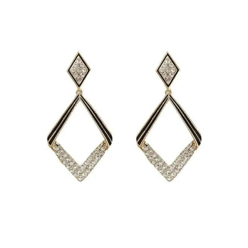 Multi Shapes Zirconia Drop Earrings