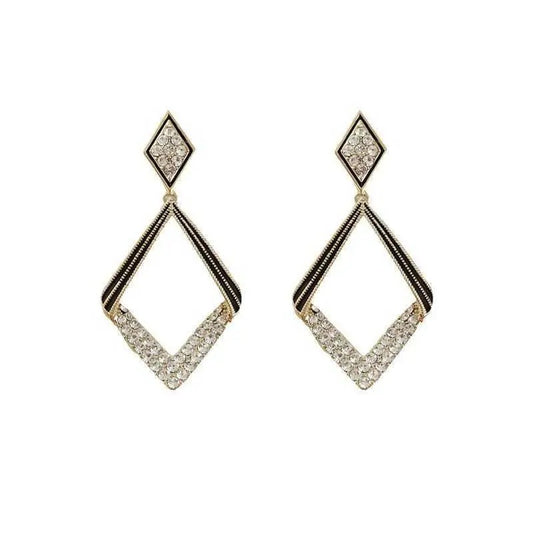 Multi Shapes Zirconia Drop Earrings