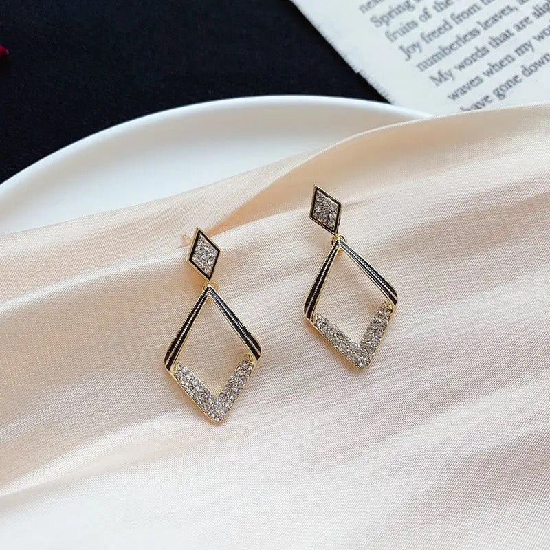 Multi Shapes Zirconia Drop Earrings