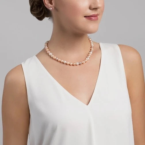 Colourful Pearl Choker Necklace