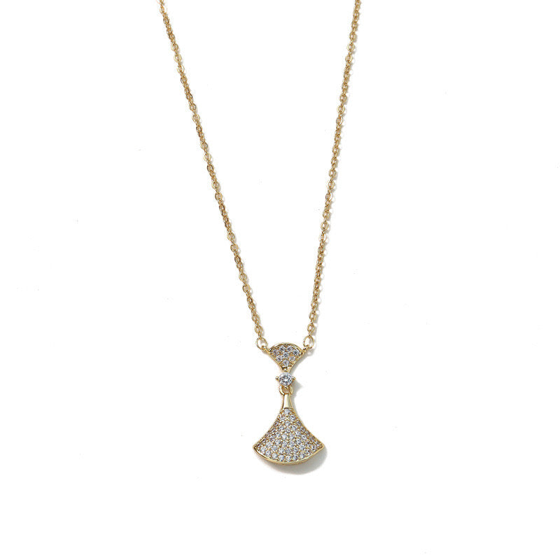 Classic Milano Style Zircon Embed St Silver Gold Necklace