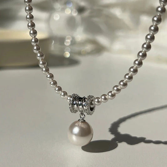 Ball Pearl Pendant Pearl Necklace