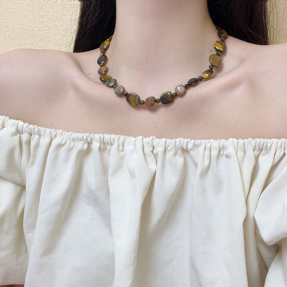 Vintage Pebble Stone Necklace