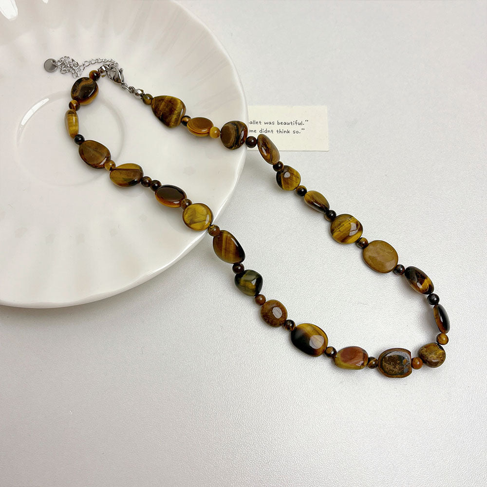 Vintage Pebble Stone Necklace