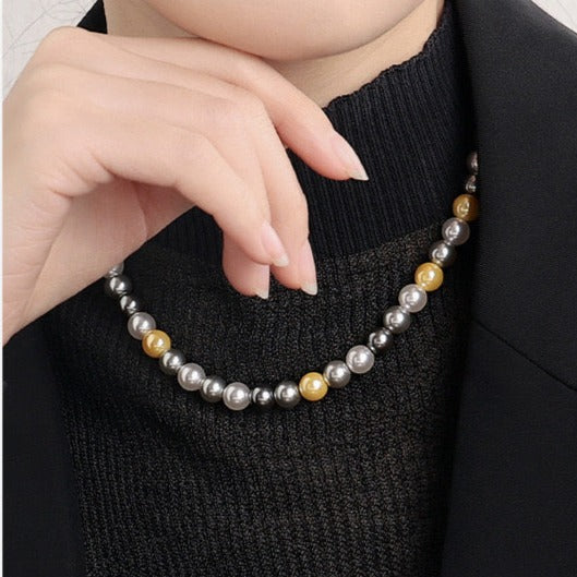 Multi Color Pearl Zircon Statement Necklace