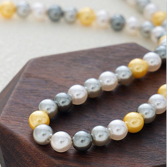 Multi Color Pearl Zircon Statement Necklace