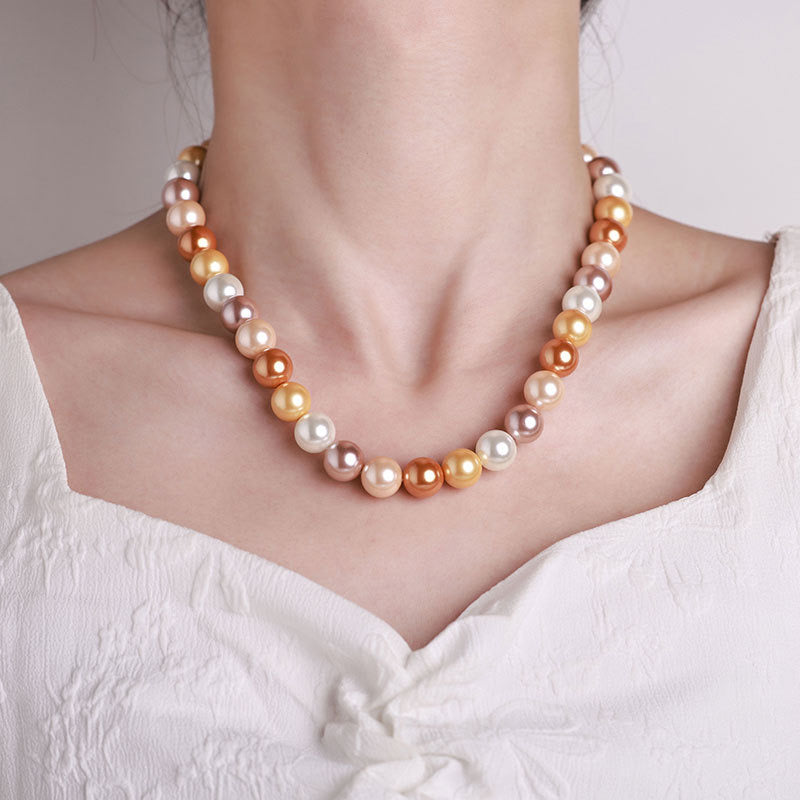 Colourful Pearl Choker Necklace