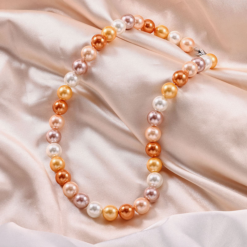 Colourful Pearl Choker Necklace