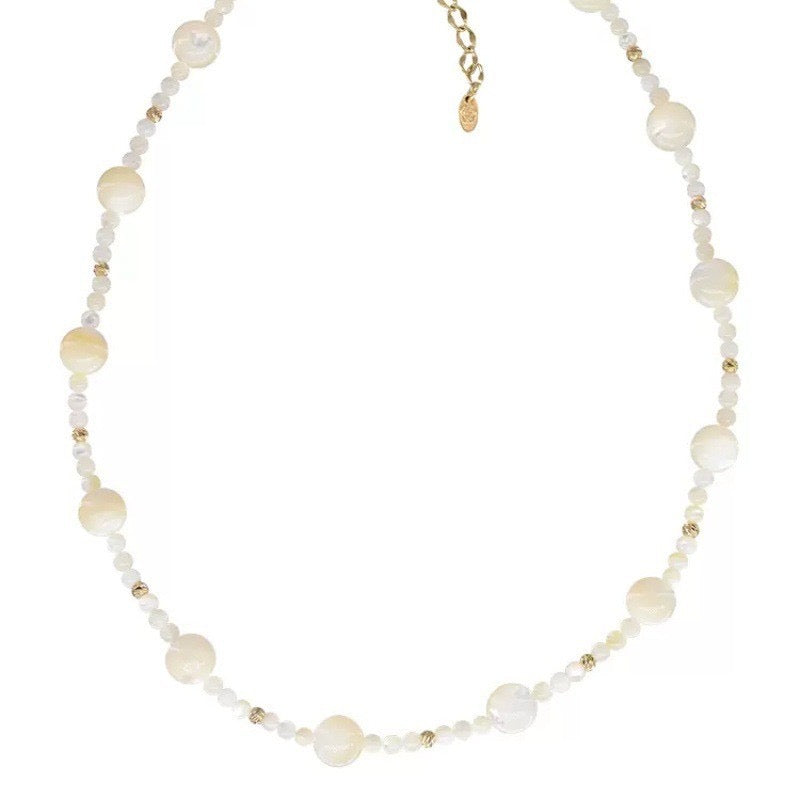 Asymmetrical Creamy Pearl Princess Necklace