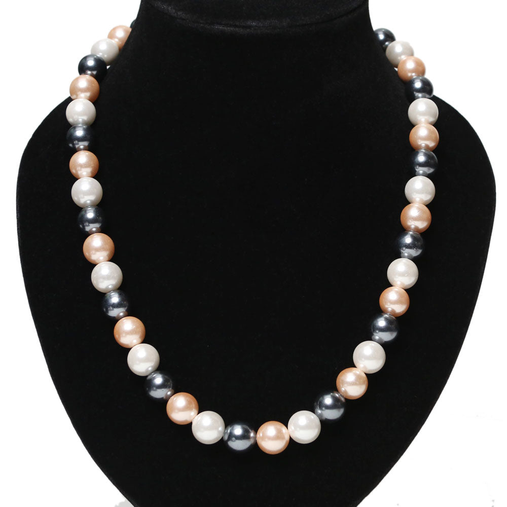 Multi Color Pearl Choker Necklace