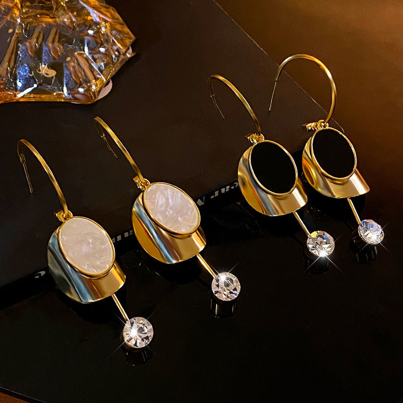 Jaz Diamante Gold Drop Earrings