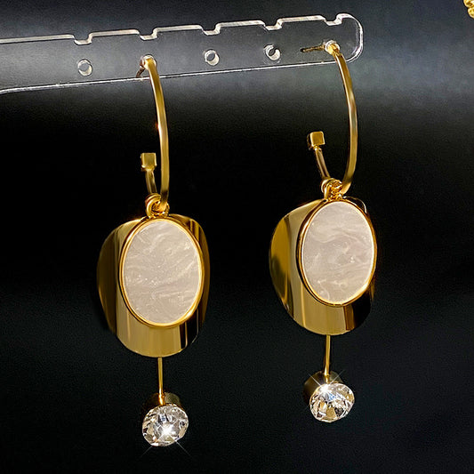 Jaz Diamante Gold Drop Earrings