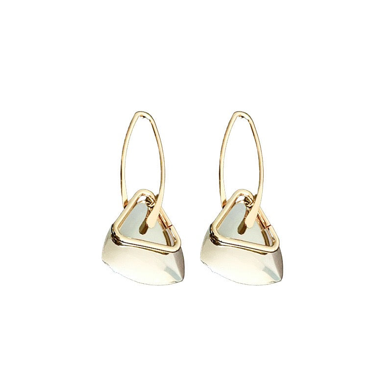 Multi Shaped Gold Drop Earrings