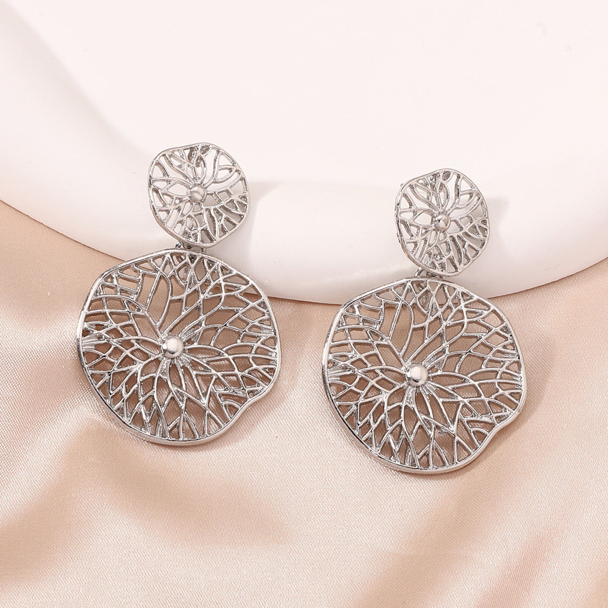 Spider Web Chunky Drop Earrings