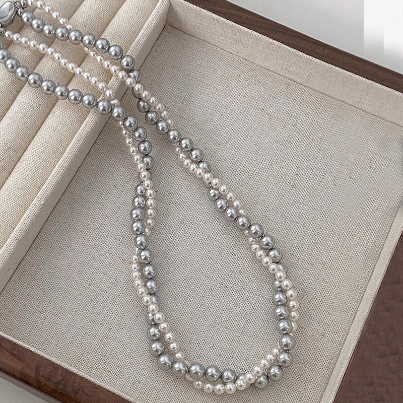 Twin Twisty Pearl Necklace