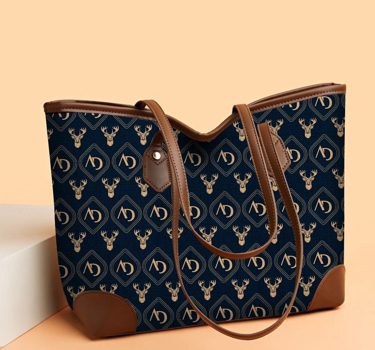 Adorai Shopper Bag with Logo Pattern