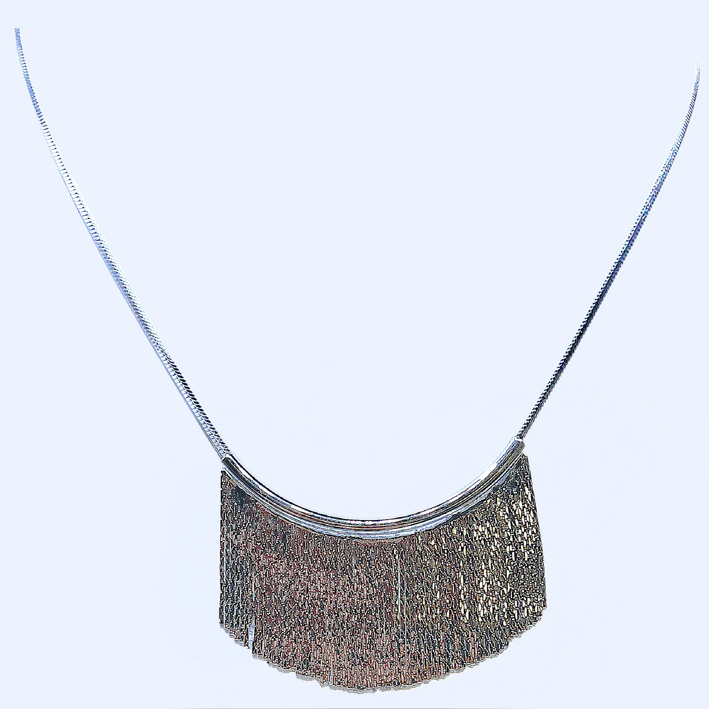 Fringe Statement Silver Necklace